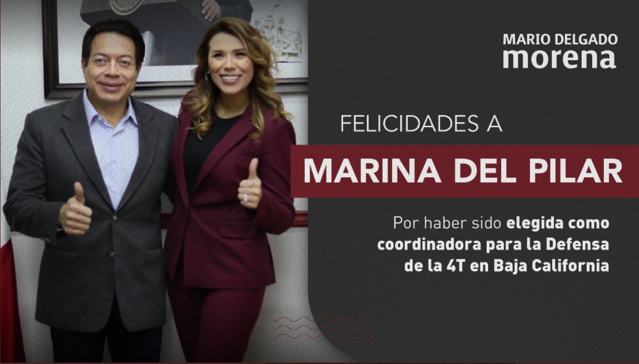 Marina del Pilar Ávila Olmeda será candidata a Baja California por MORENA